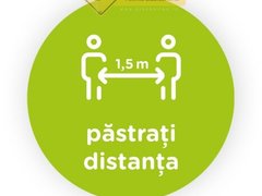 Semn verde deschis pastrati distanta